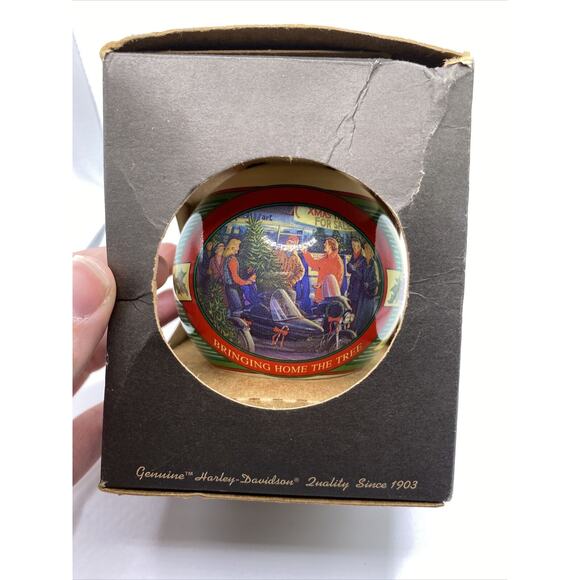 2001 Harley Davidson Christmas Ornament “Bringing Home The Tree” Series 3 LE - Picture 3 of 10